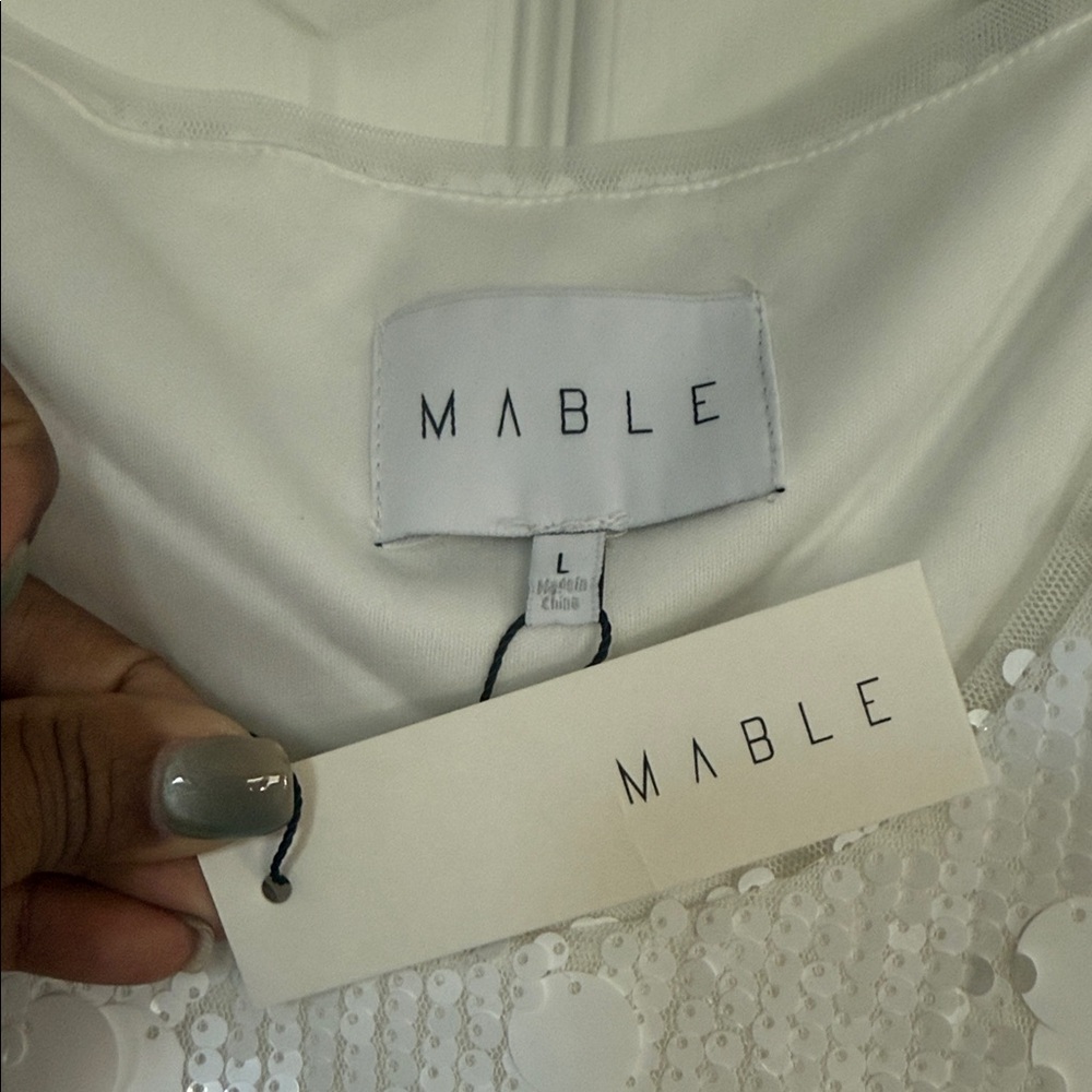 🔥🔥Mable White Sequin tank and mini skirt set - Picture 2 of 16